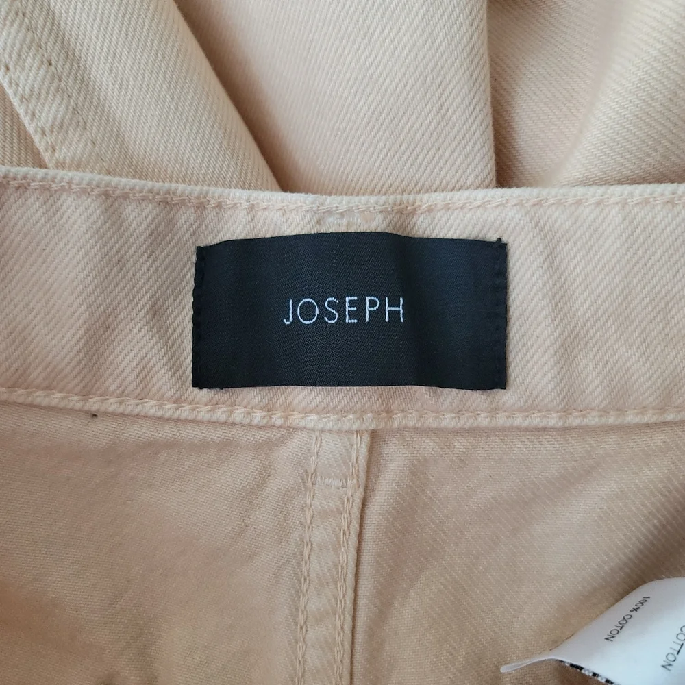 Joseph Brompton Wide Leg High Rise Jeans In Apricot Size 28